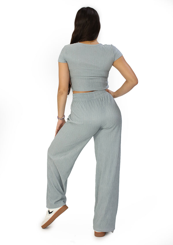 SU-HK-504 Light Grey Set Top & Pant de Mujer