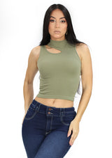 SU-NT-1007 Army Top de Mujer