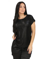 TA-T17-06 Black Metalic Blusa de Mujer