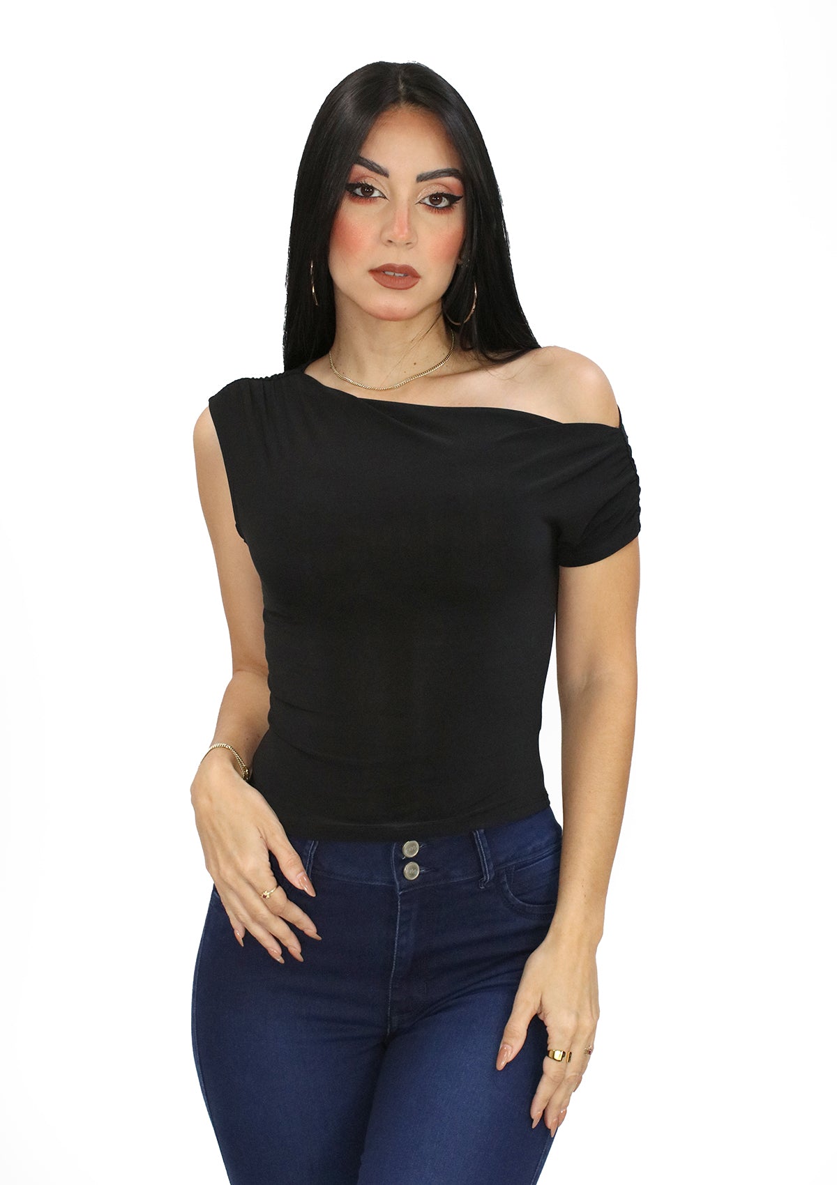 TI-MN-4131 Black Blusa de Mujer