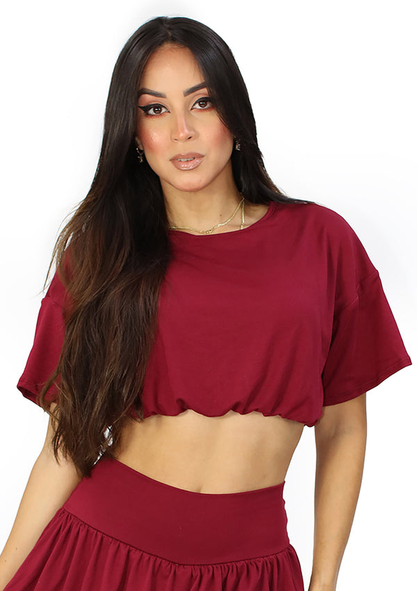 TI-WN-11060 Wine Blusa de Mujer