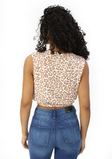 TI-WN-8851A Printed Brown Blusa de Mujer