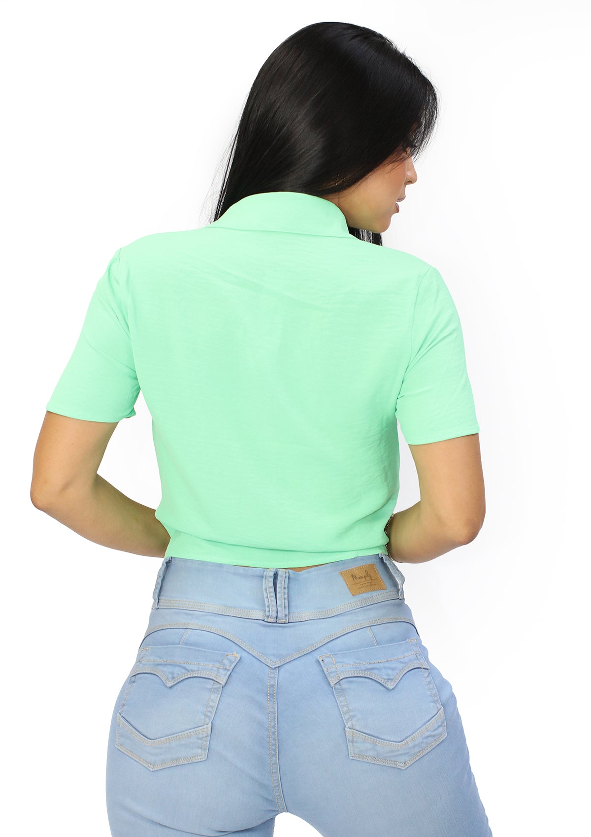 TI-WN-9827B Jade Blusa de Mujer