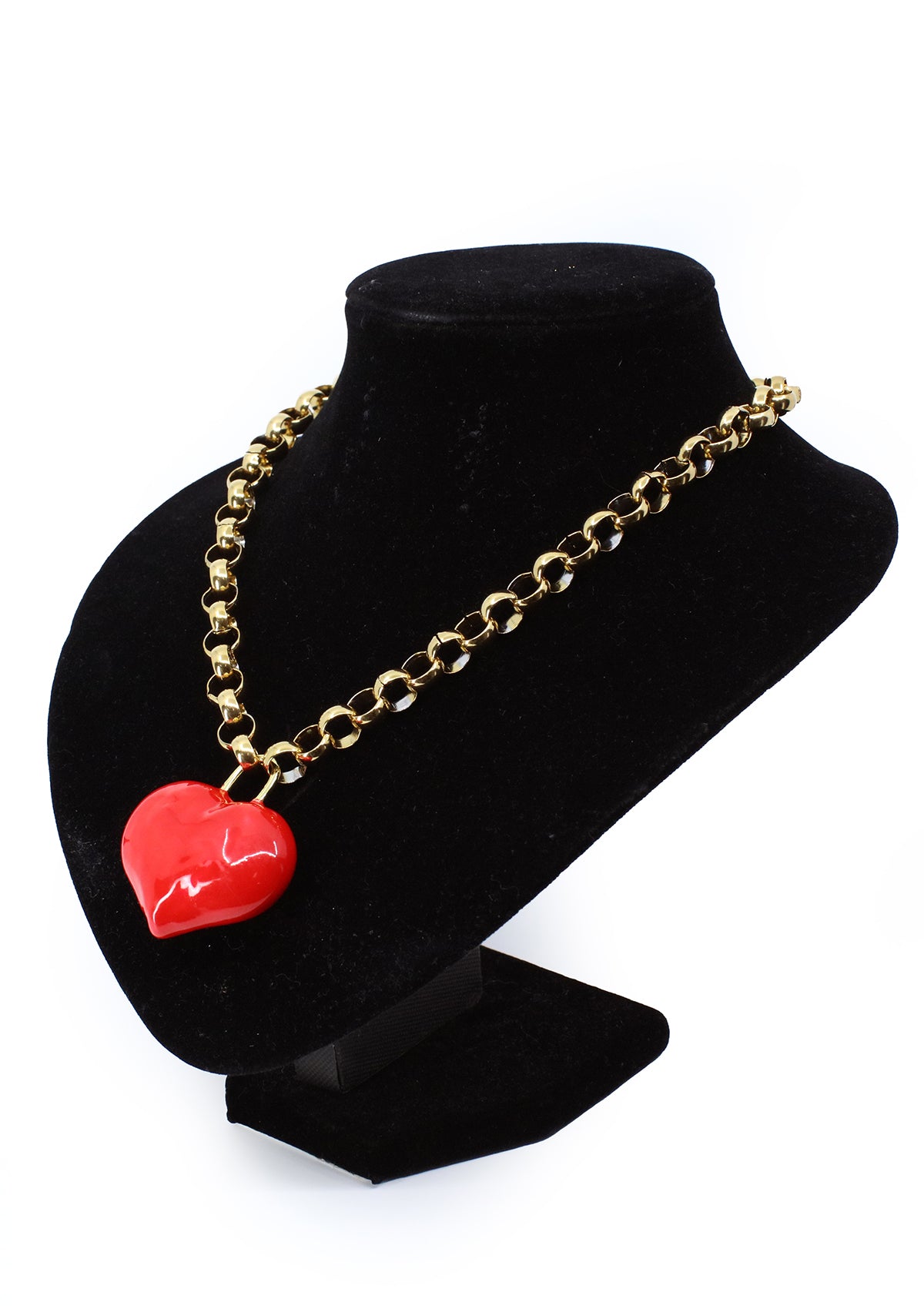 TR-1361-B Red Cadena y Corazon para Dama
