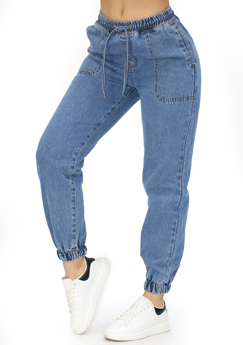 VEDJP239915 Medium Denim Jogger Cargo de Mujer