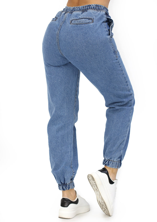 VEDJP239915 Medium Denim Jogger Cargo de Mujer