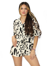VJ-NP-70704 Cream Romper de Mujer