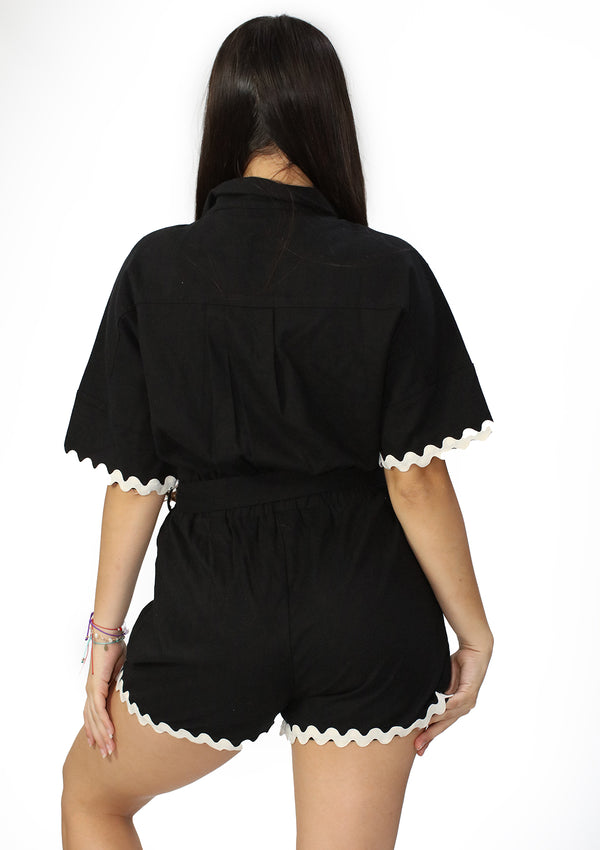 VJ-NP-70716 Black Romper de Mujer