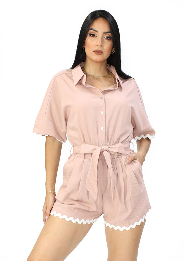 VJ-NP-70716 Blush Romper de Mujer