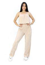 WR-2422R Beige Jumpsuit de Mujer