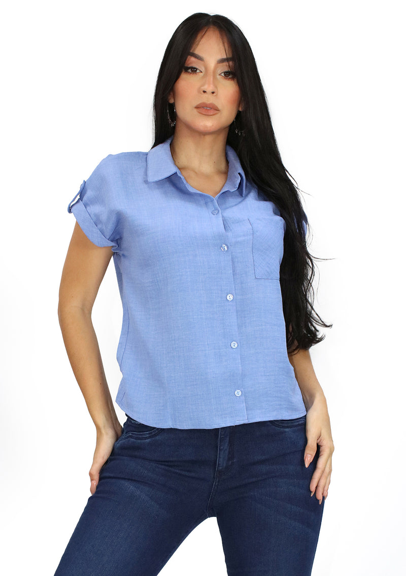 WR-5416-B Blue Blusa de Mujer