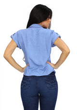 WR-5416-B Blue Blusa de Mujer