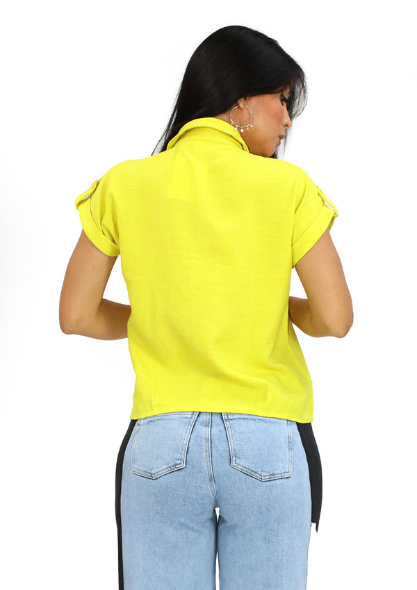 WR-5416-B Green Blusa de Mujer