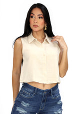 WR-5420-B Beige Blusa de Mujer