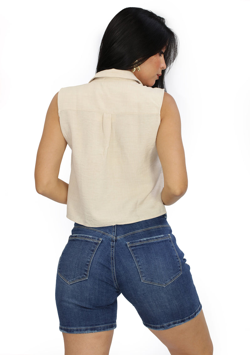 WR-5420-B Beige Blusa de Mujer