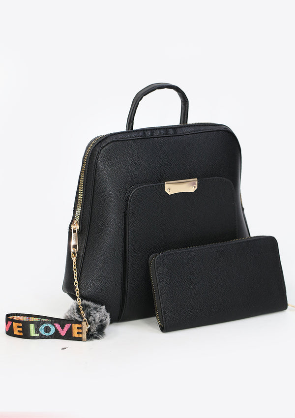 XBBC2456 Black Mochila y Wallet