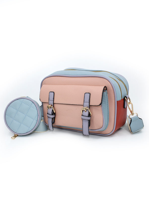 XB-BC-4138 Blush Cartera con Billetera de Mujer