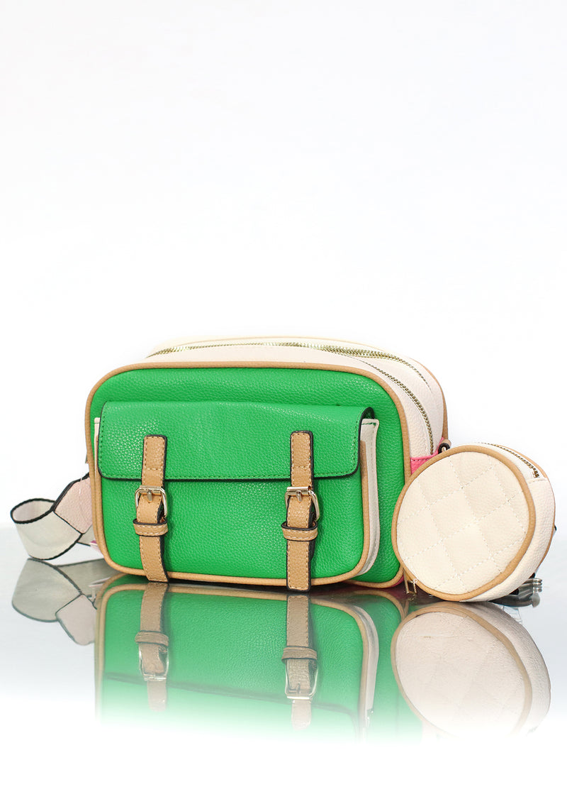 XB-BC-4138 K. Green Cartera con Billetera de Mujer