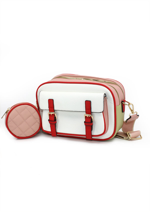 XB-BC-4138 White Cartera con Billetera de Mujer