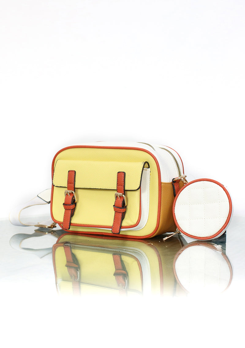 XB-BC-4138 Yellow Cartera con Billetera de Mujer