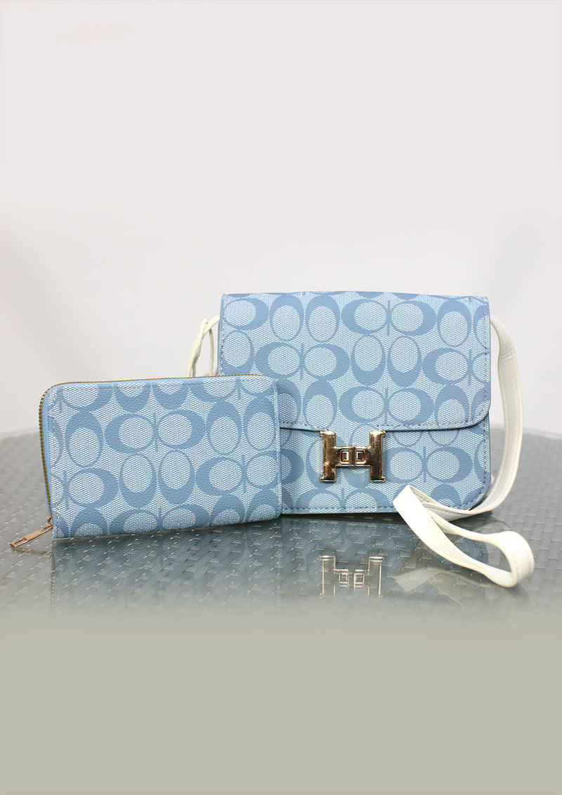 XB-DC-4788 Blue Cartera con Billetera de Mujer