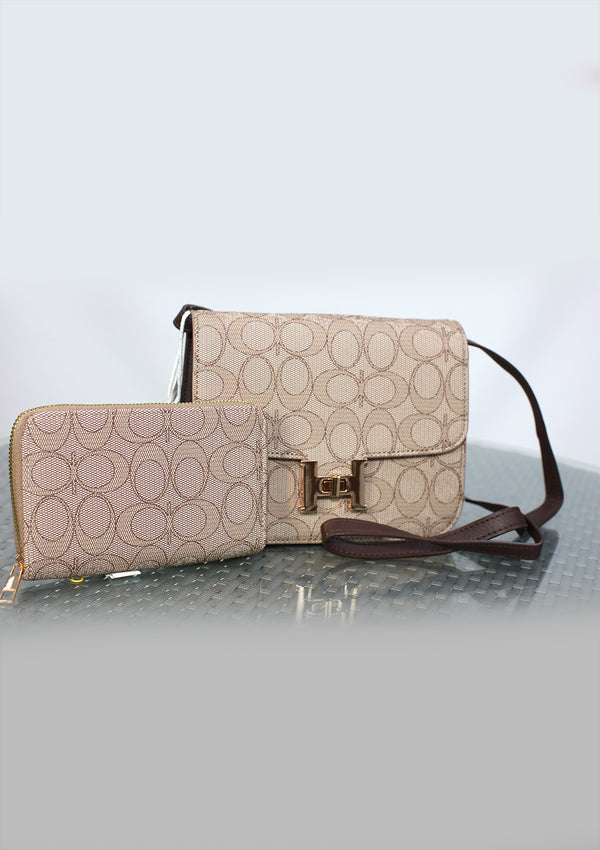 XB-DC-4788 D.Brown Cartera con Billetera de Mujer