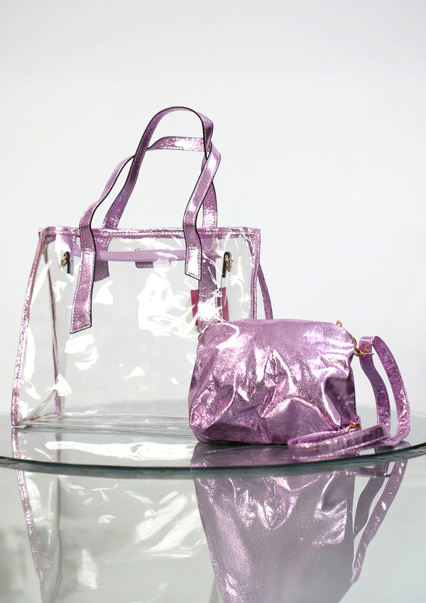 XB-TC-2512 Pink Cartera y Pouch de Mujer
