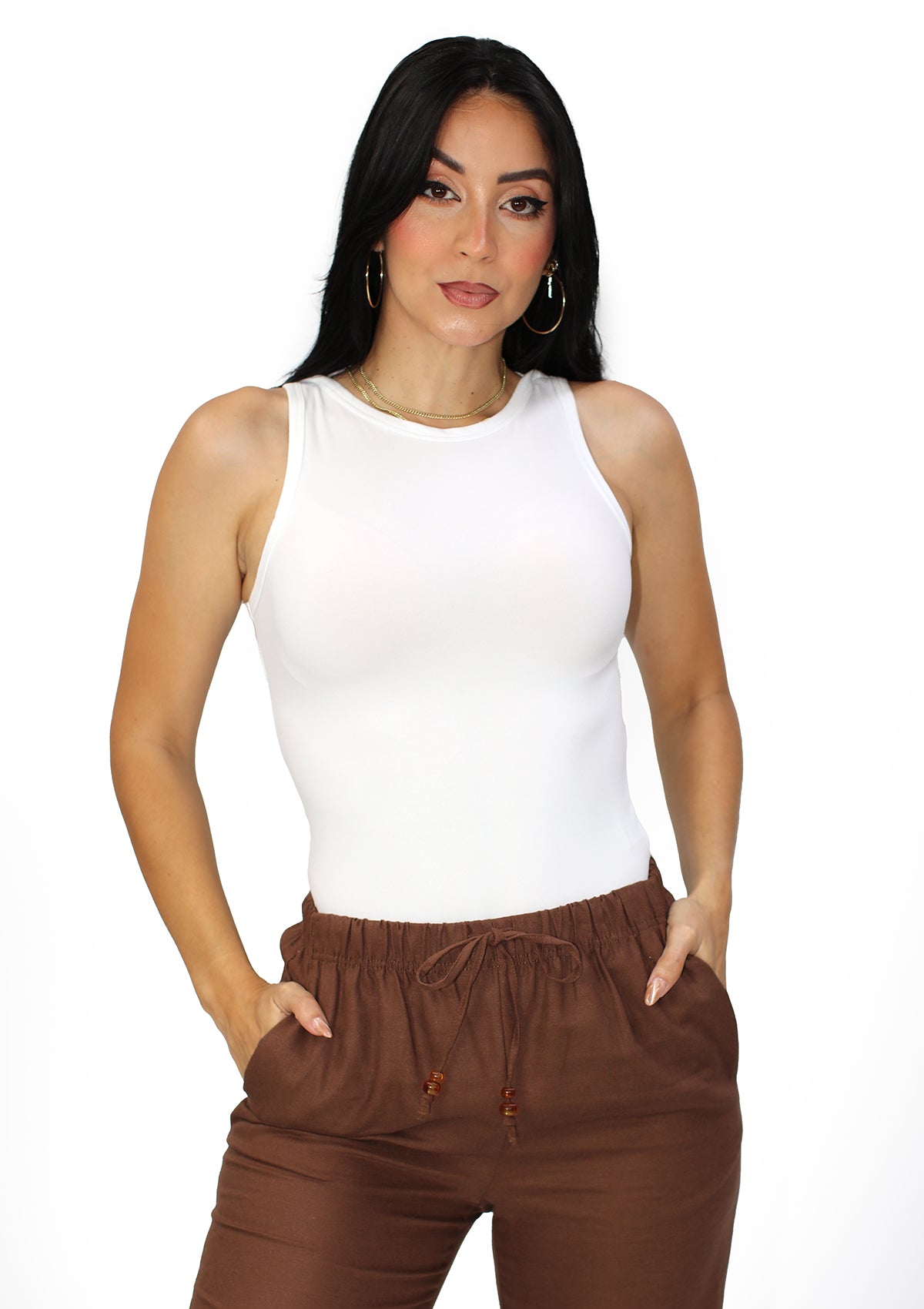 ZE-MB-9087A White Bodysuits de Mujer