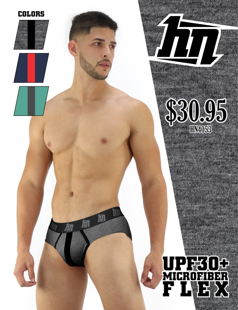 4053 Solids Low Rise Brief Hybrid by HN