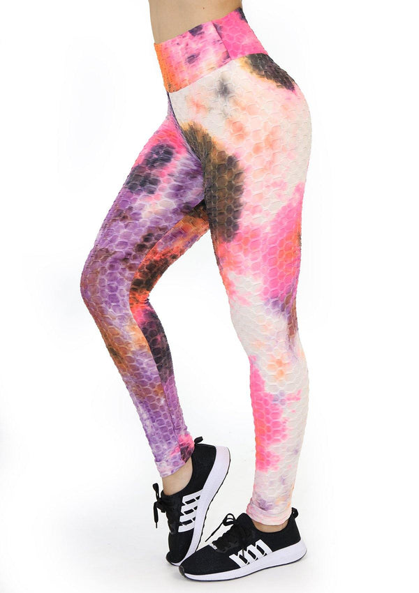BIS101 Tie Dye Leggins con Compresión Anticelulitis para Mujer - Pompis Stores