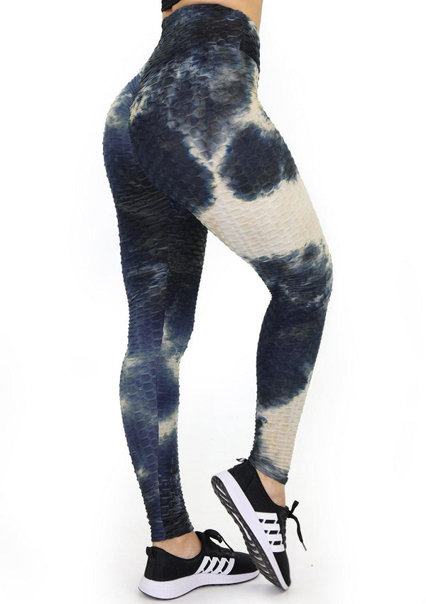 BIS101 Tie Dye Leggins con Compresión Anticelulitis para Mujer - Pompis Stores