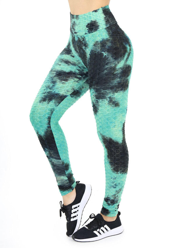 BIS101 Tie Dye Leggins con Compresión Anticelulitis para Mujer - Pompis Stores