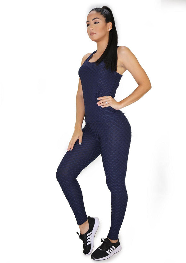 BISN901 Navy Set Deportivo con Compresión Anticelulitis para Mujer - Pompis Stores