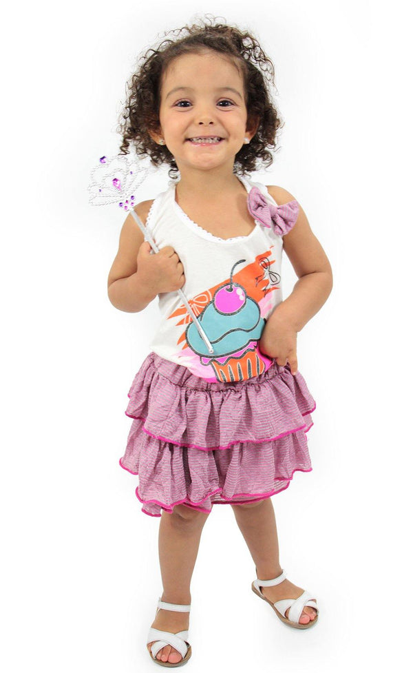 3666 Top and Skirt Girls Cami by Barbara Bermudo - Pompis Stores