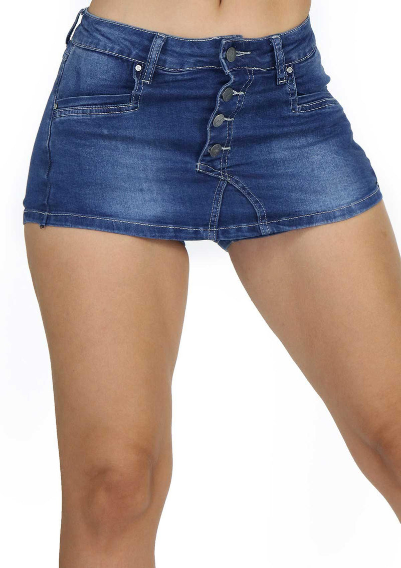 1257 Denim Short Skirt by Dear Body - Pompis Stores