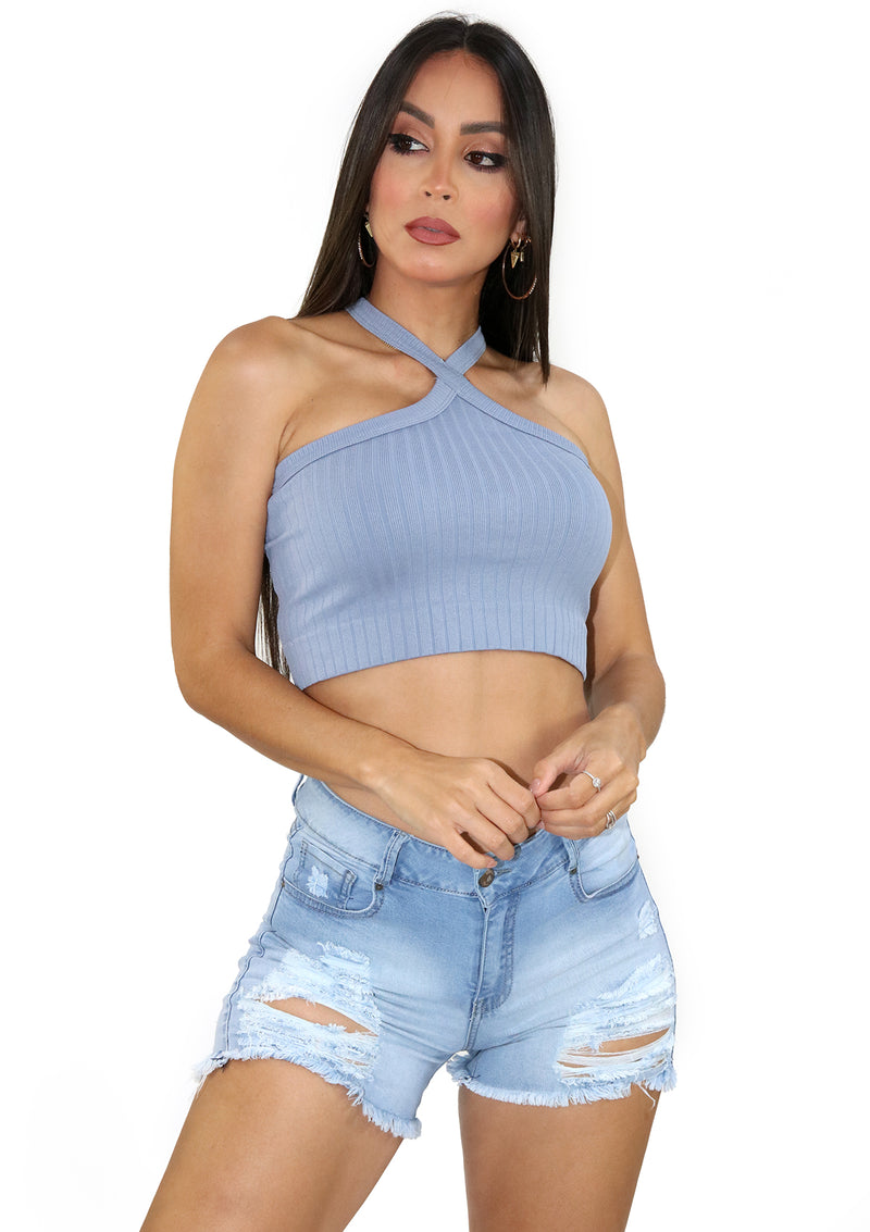 DY-A24 Blue Top de Mujer