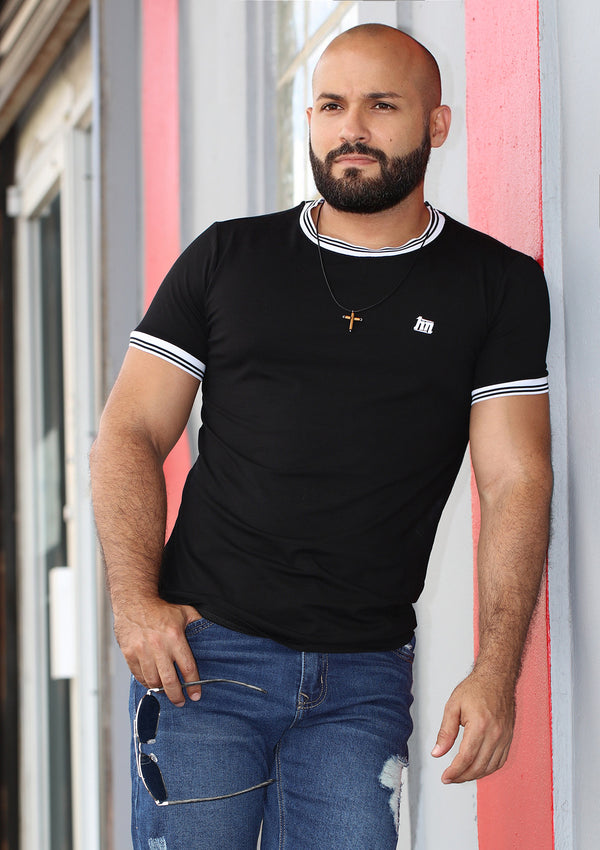 HN04223 Men's Black T-Shirt Flex by HN