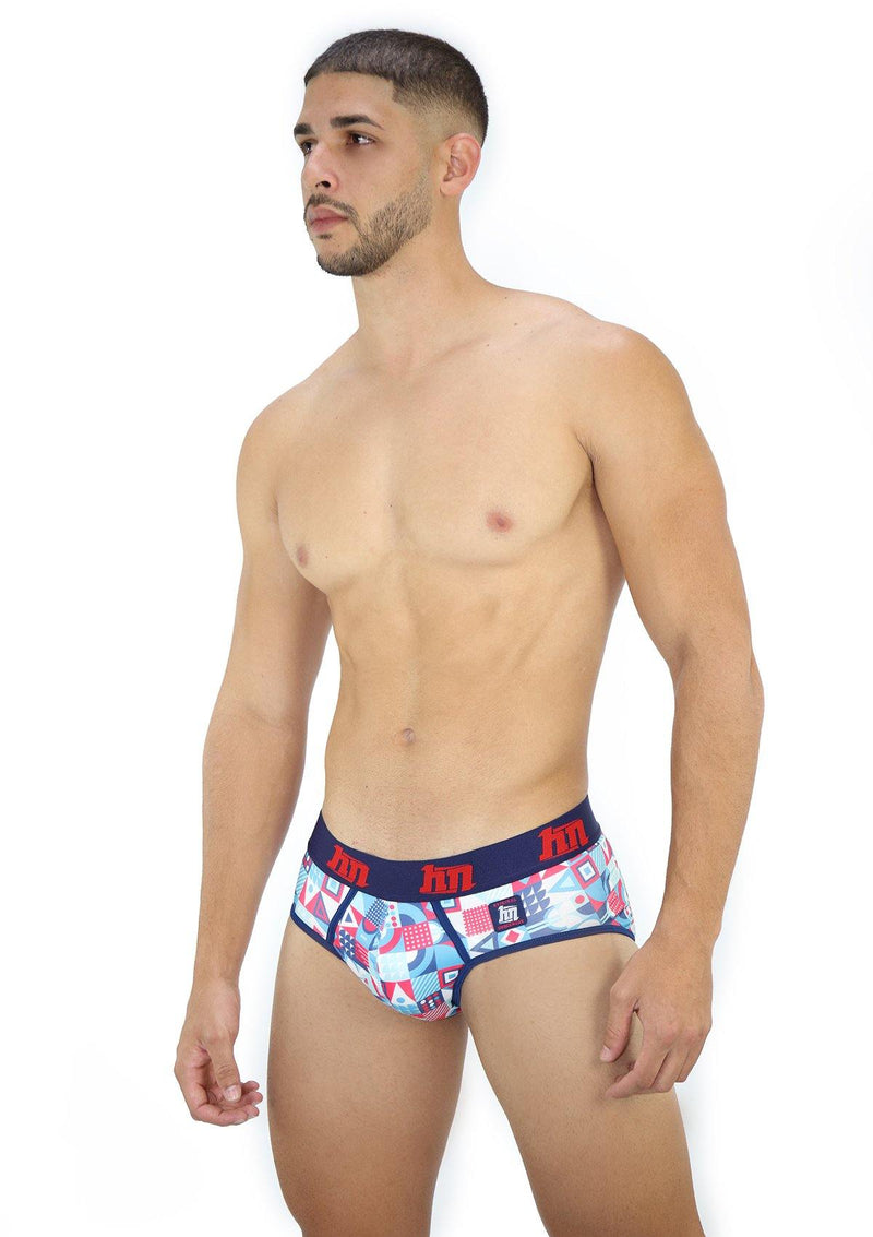 4037 Geometric Low Rise Brief Trunk Up by HN - Pompis Stores