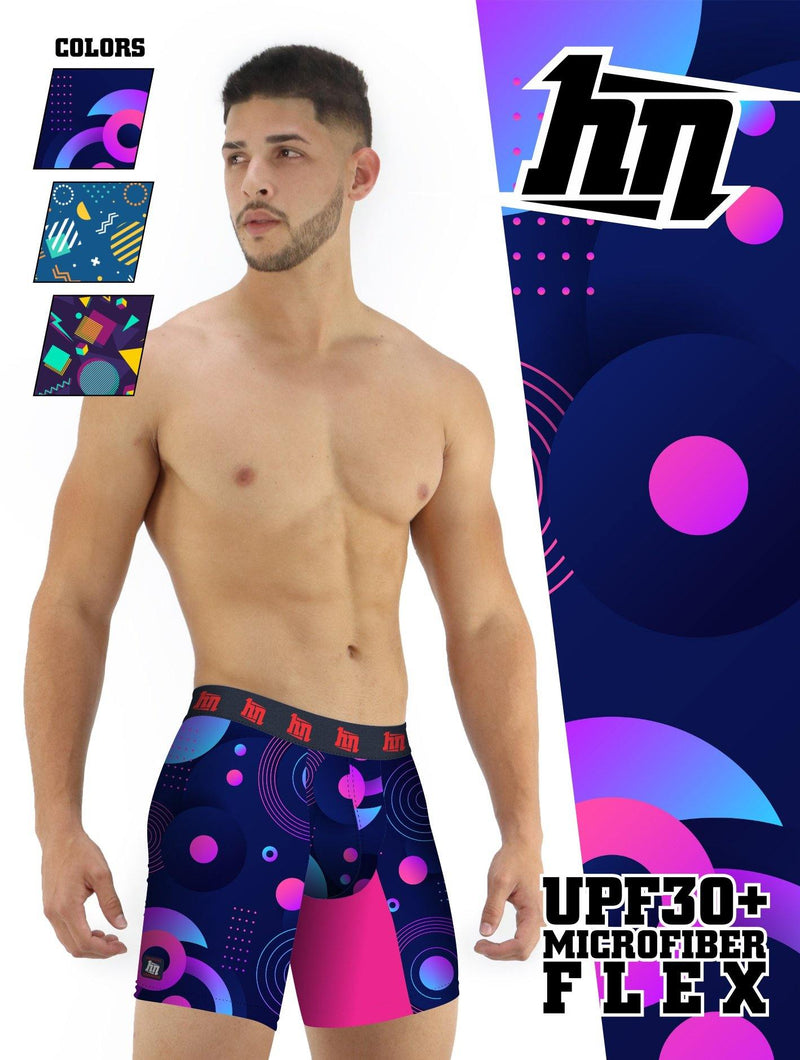 4038 Geometrics Boxer Brief Extra Long by HN - Pompis Stores