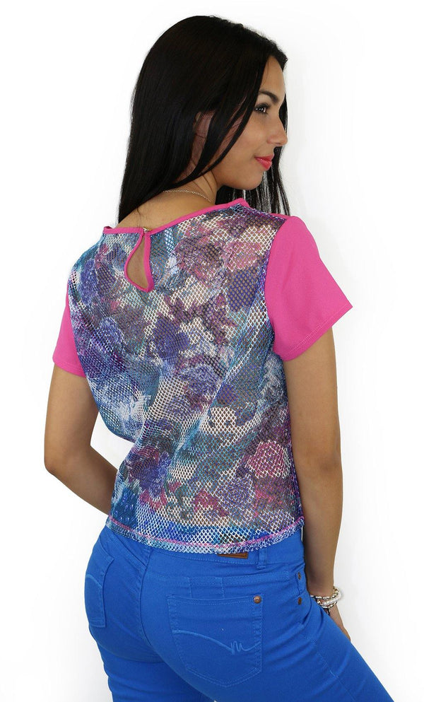 39171 Back Lace Tee Trendy by Keila Hernández