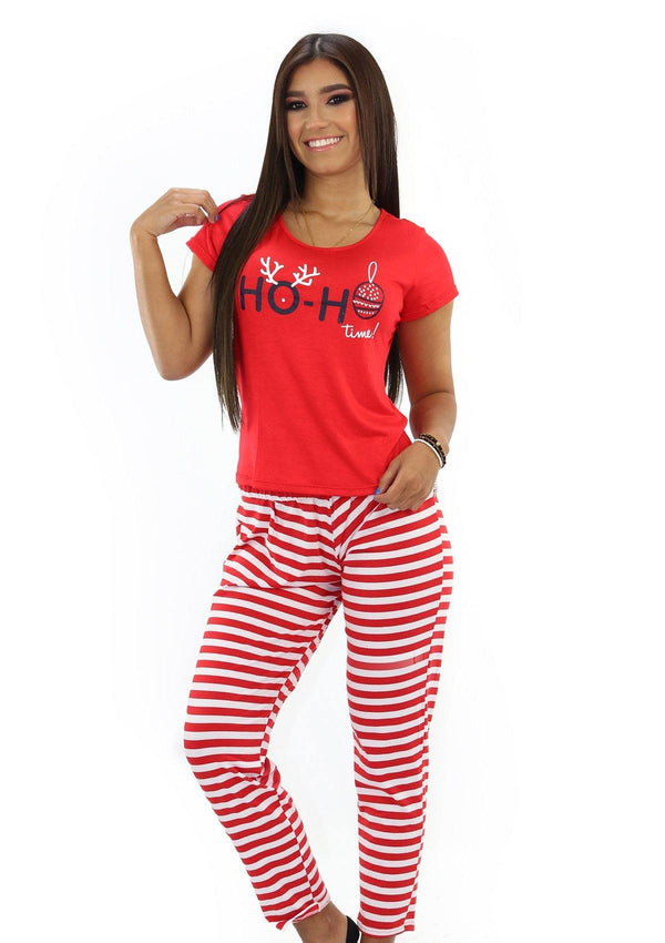 LMDF2089 HO HO Pijamas Set De Mujer