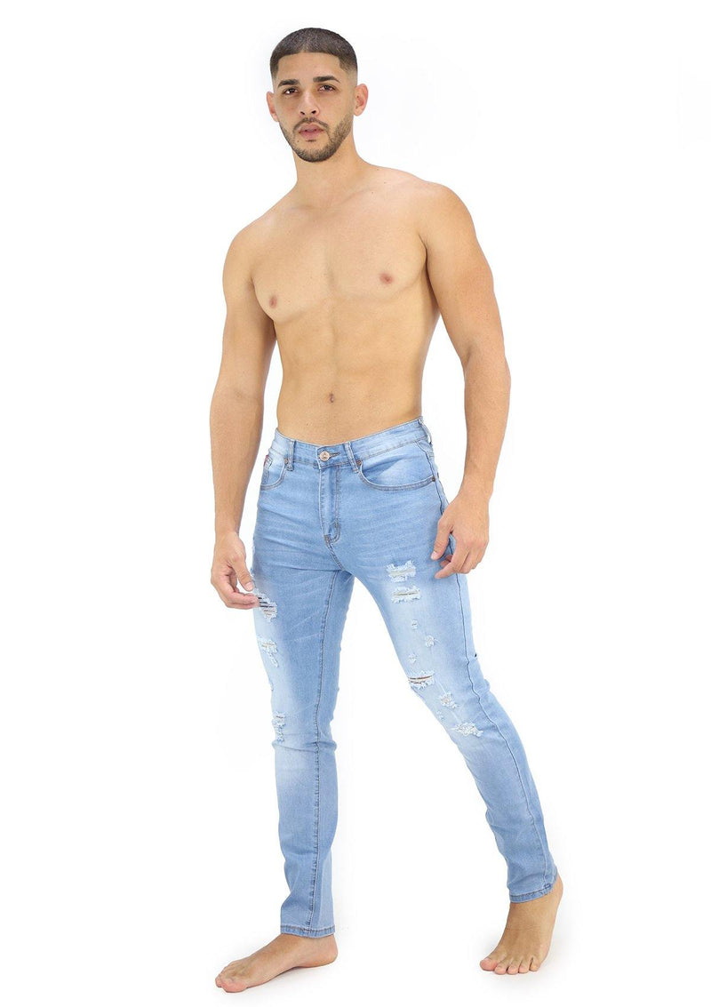 M4Y-1518 M4 Destroyed Slim Fit Jeans by Yadier Molina - Pompis Stores