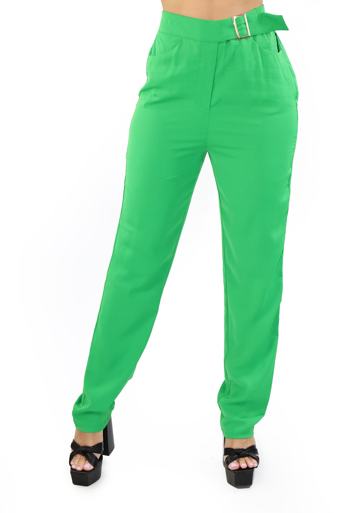 MH-35398 Green Pantalón de Mujer
