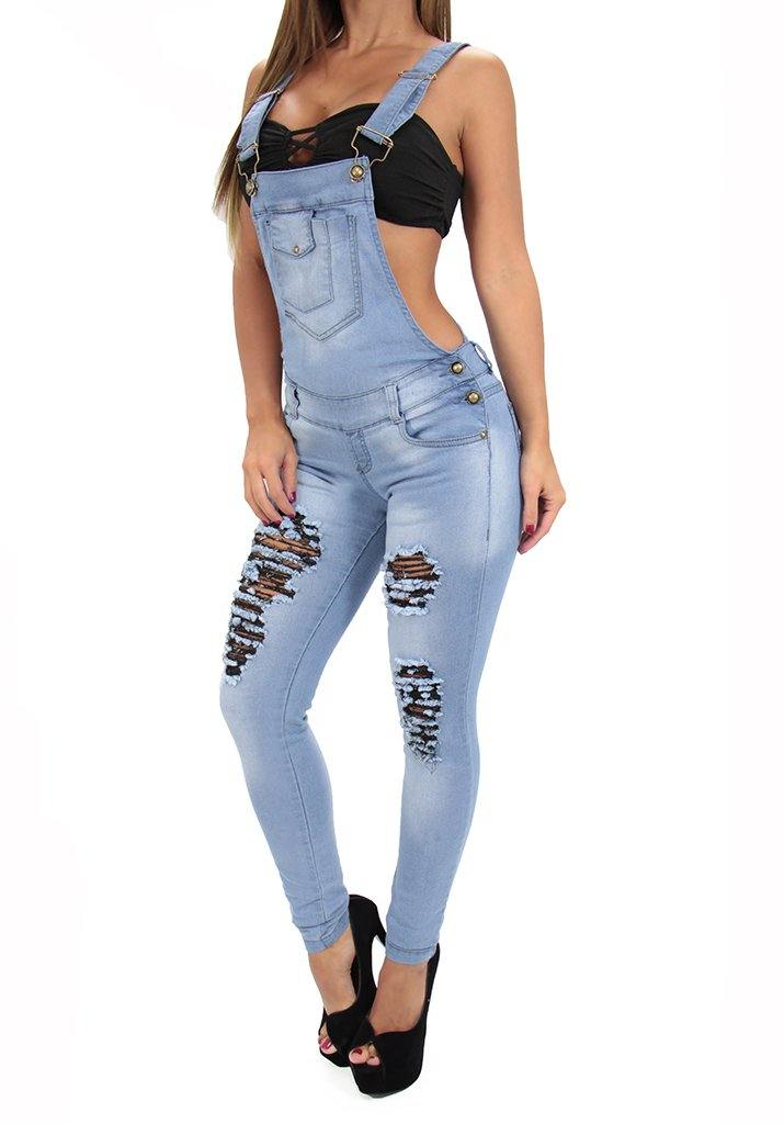 LAST ONE 17358 Maripily Denim Overall - Pompis Stores
