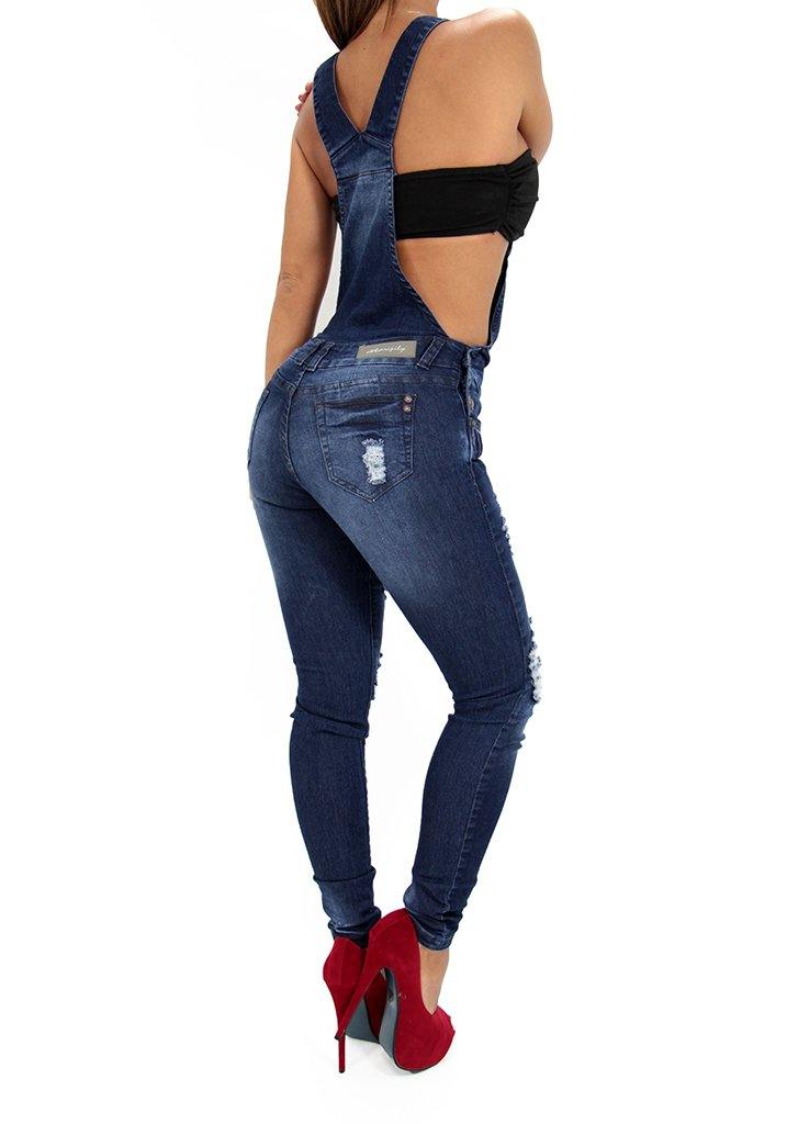 17359 Maripily Denim Overall - Pompis Stores