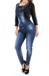 LAST ONE 17362 Maripily Denim Overall - Pompis Stores