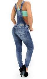 LAST ONE 17363 Maripily Denim Overall - Pompis Stores