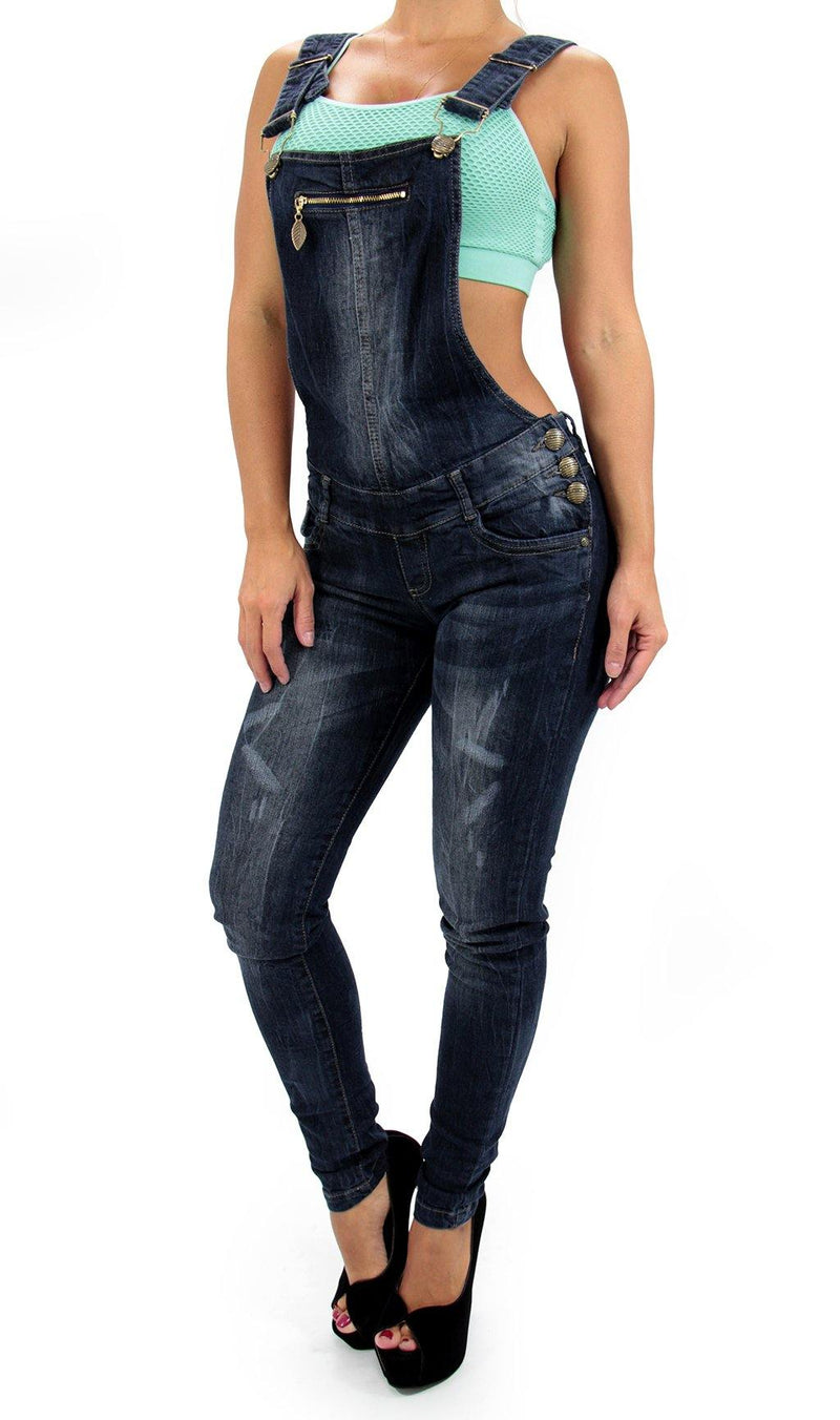 17386 Maripily Denim Overall - Pompis Stores