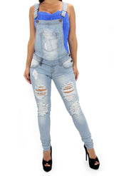 LAST ONE 17389 Maripily Denim Overall - Pompis Stores