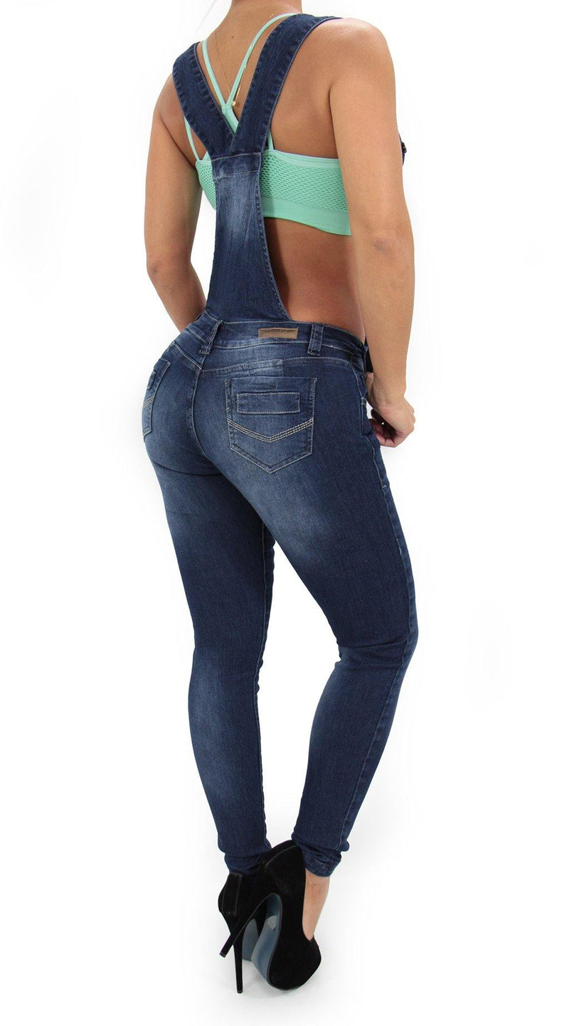 17391 Maripily Denim Overall - Pompis Stores